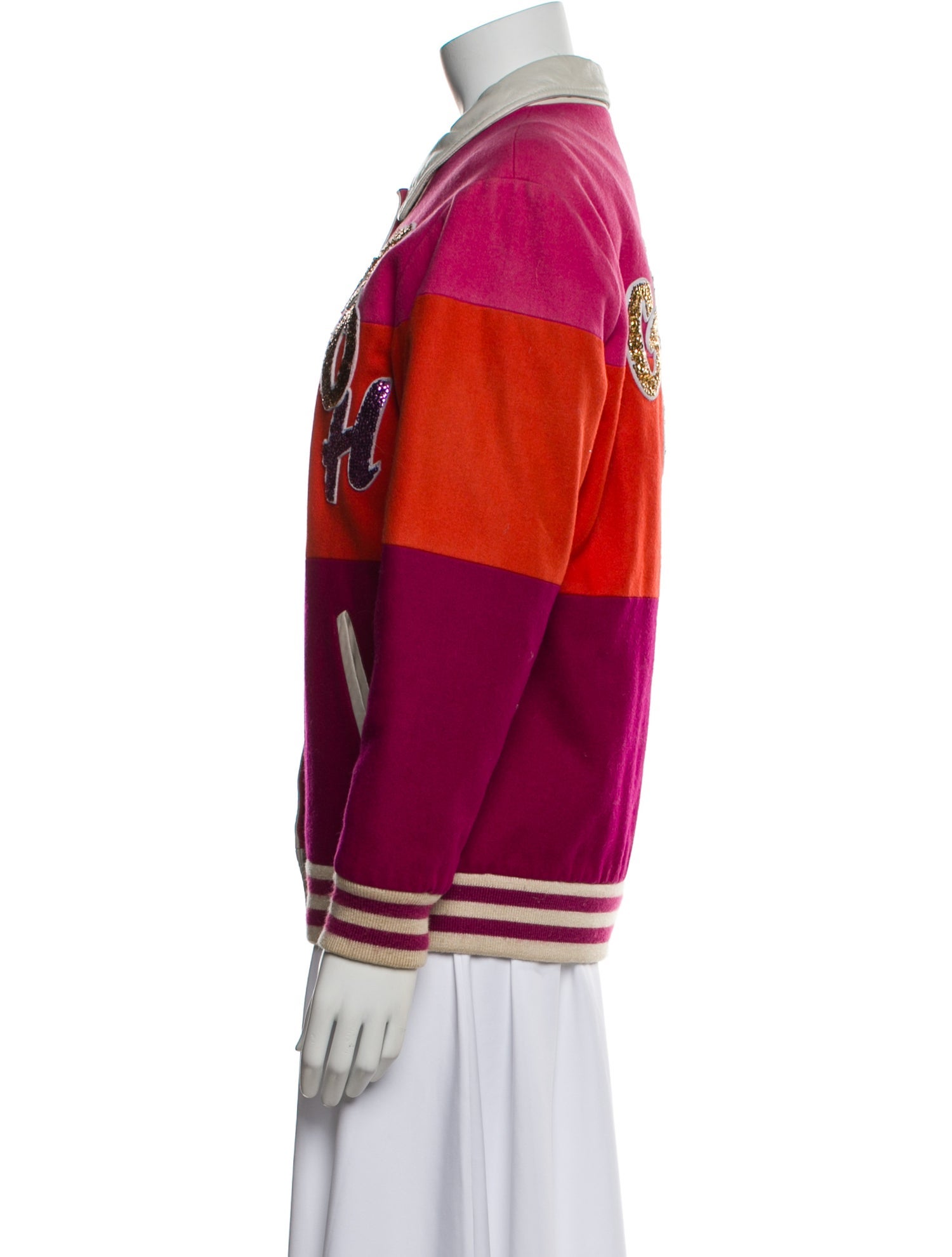 House of Holland Striped Bomber Jacket