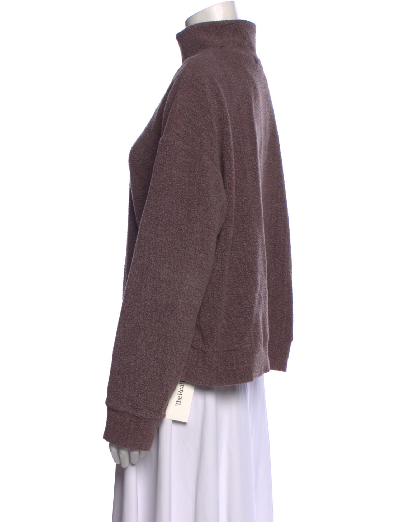 Monrow Mock Neck Long Sleeve Sweatshirt