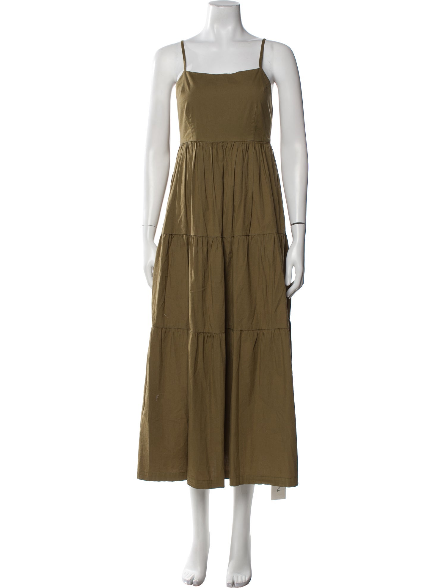 Monrow Square Neckline Midi Length Dress