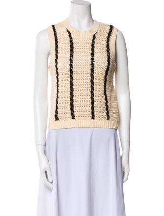 Monrow Striped Scoop Neck Top