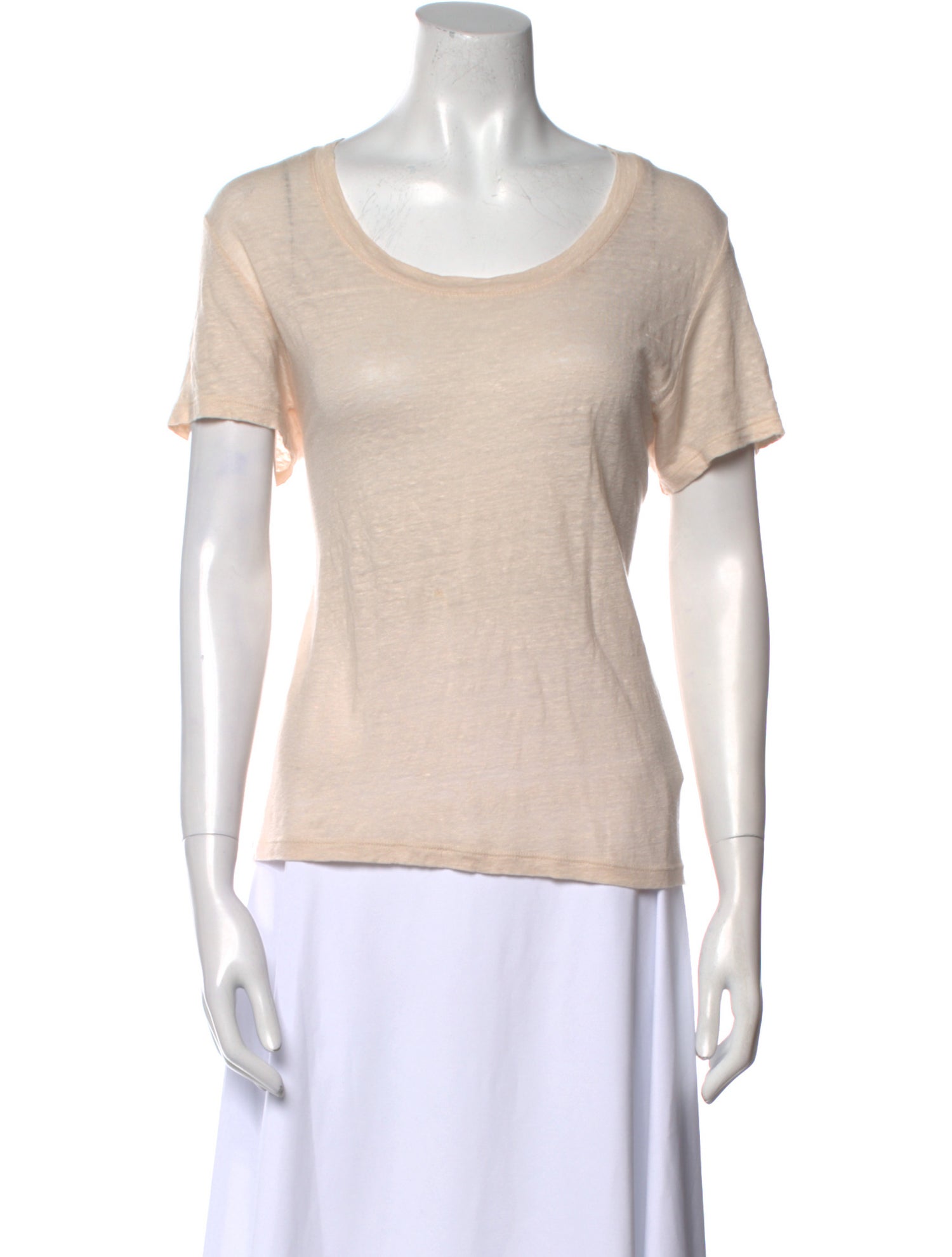 Monrow Linen Scoop Neck T-Shirt
