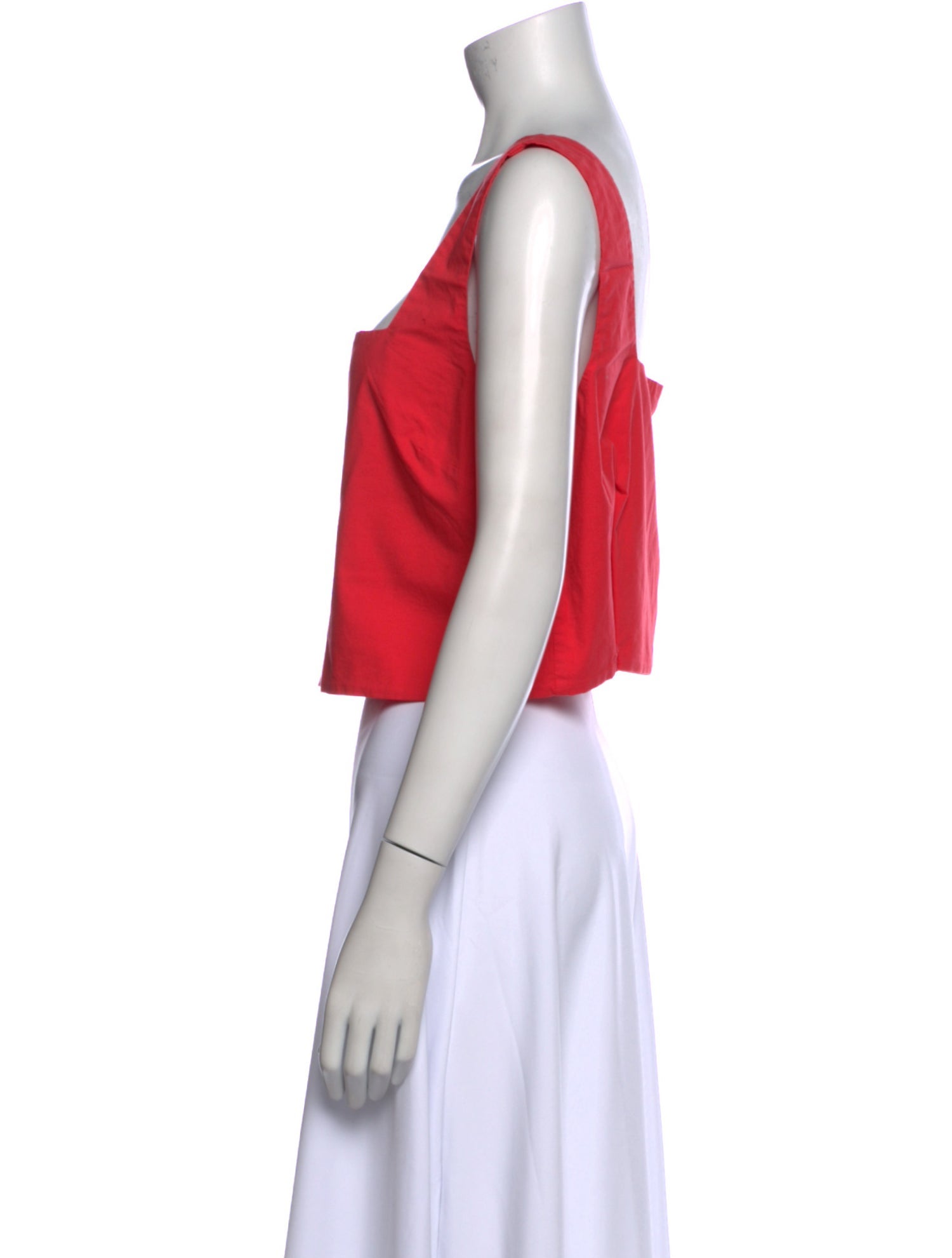 Monrow Square Neckline Sleeveless Crop Top