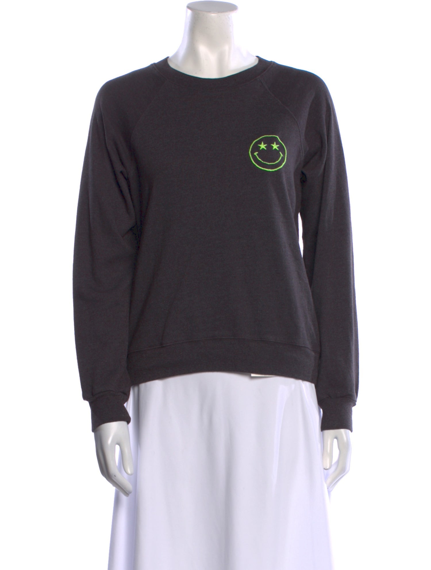 Monrow Graphic Print Crew Neck Sweatshirt
