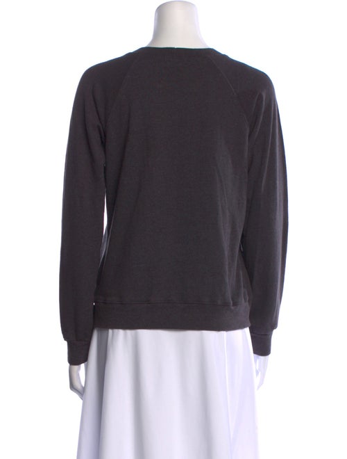 Monrow Graphic Print Crew Neck Sweatshirt