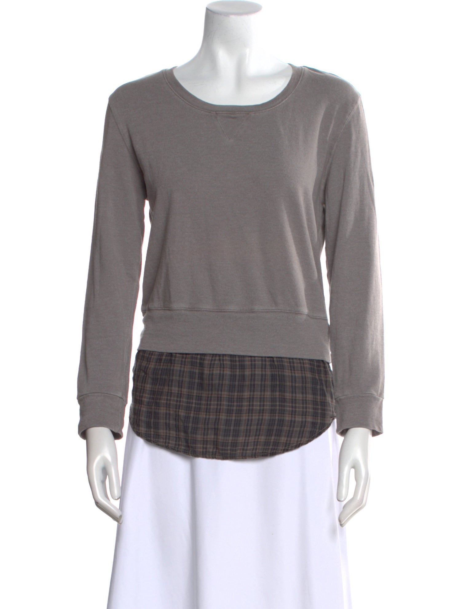 Monrow Scoop Neck Long Sleeve Sweatshirt