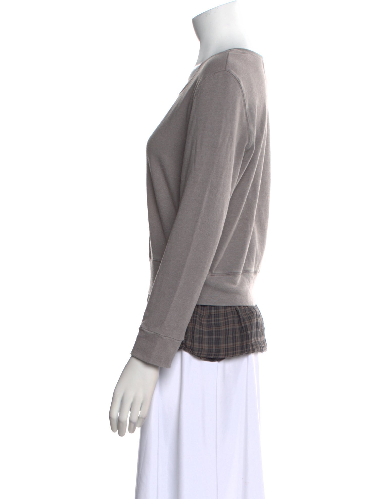 Monrow Scoop Neck Long Sleeve Sweatshirt