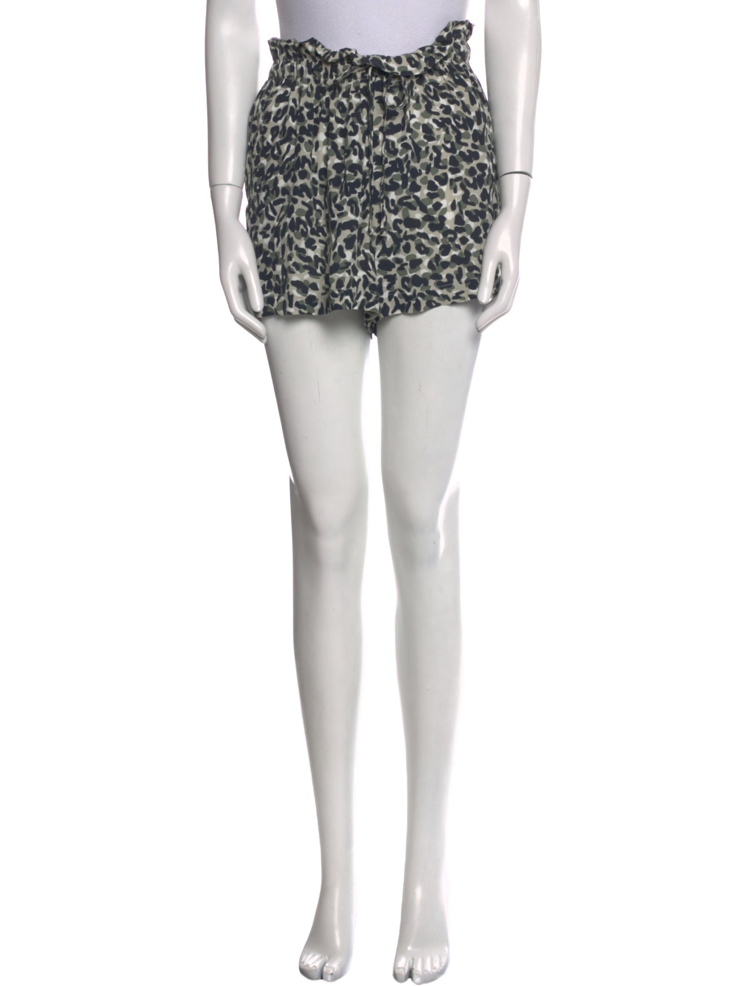 Monrow Camouflage Print Mini Shorts