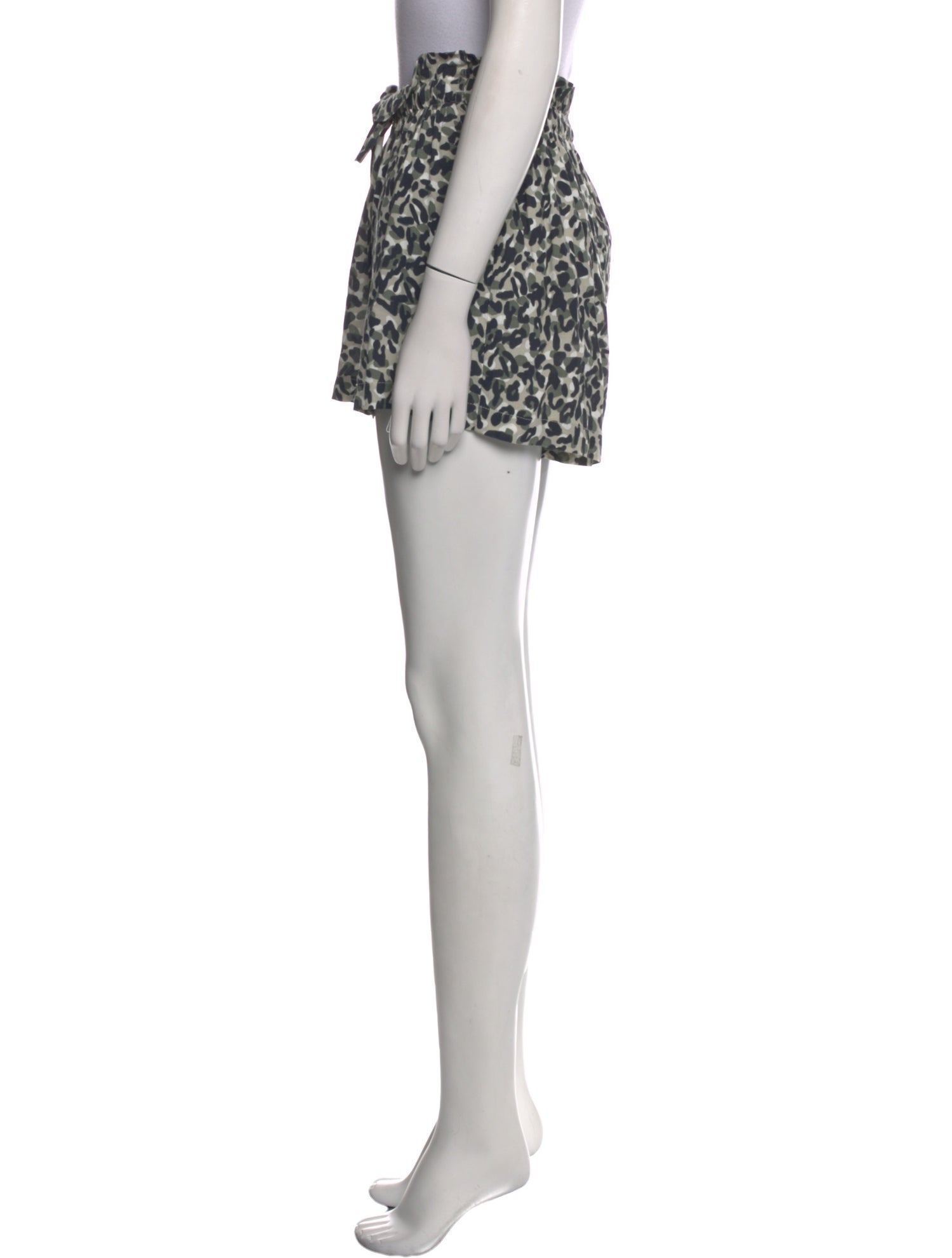 Monrow Camouflage Print Mini Shorts