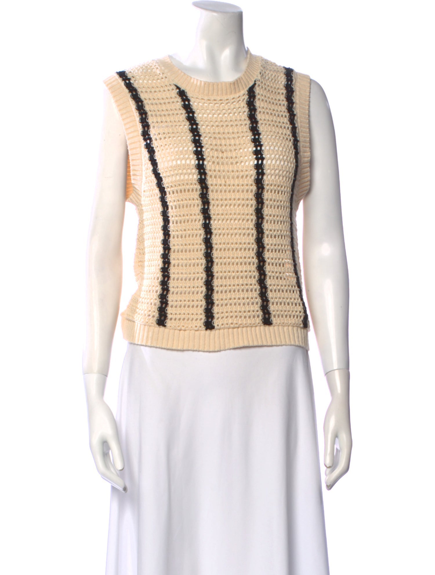 Monrow Striped Crew Neck Sweater