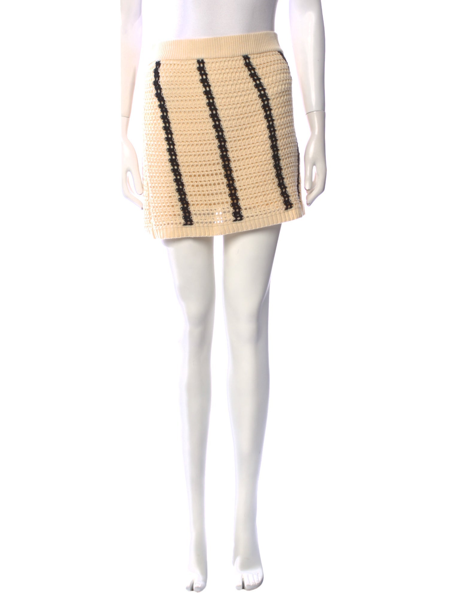 Monrow Striped Mini Skirt