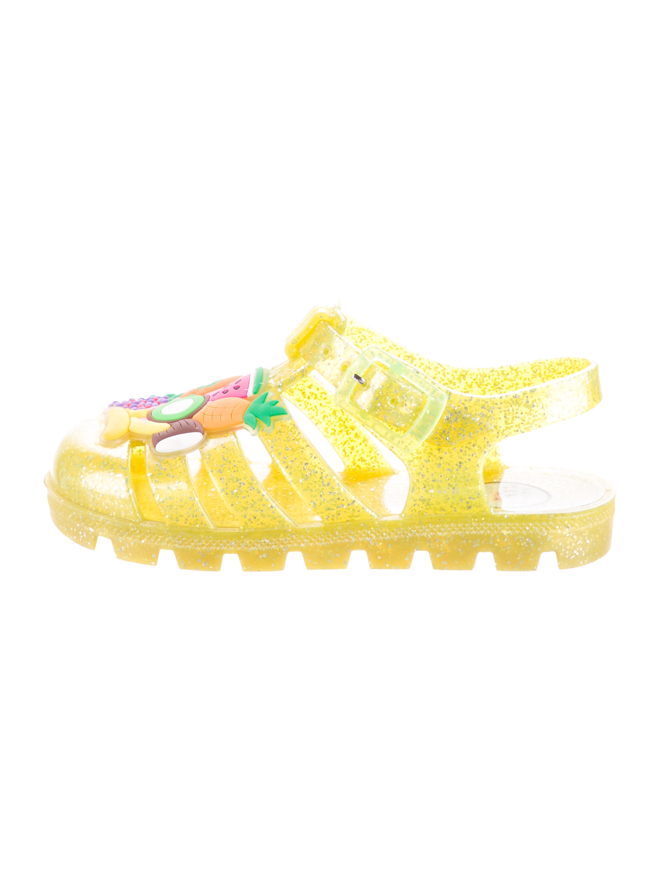 Sophia ster Toddler Girls' Glitter Jelly Sandals Yellow Sizes 26