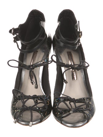 Sophia Webster Patent Leather Printed Pumps