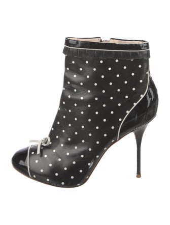 Sophia Webster Patent Leather Polka Dot Print Boots