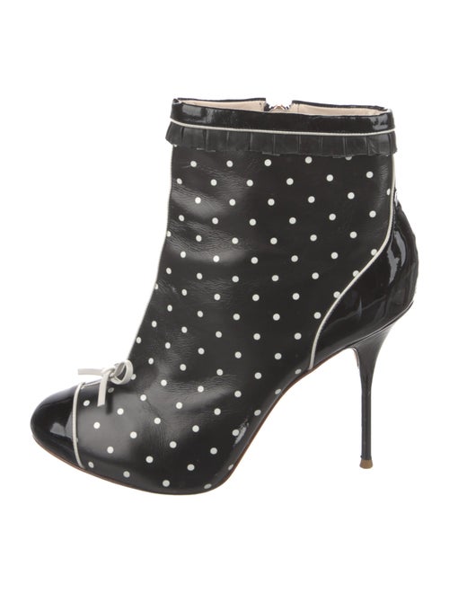 Sophia Webster Patent Leather Polka Dot Print Boots