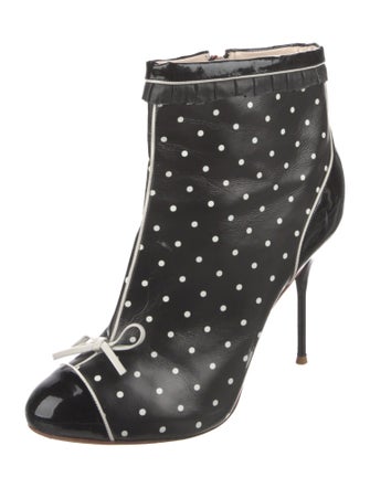 Sophia Webster Patent Leather Polka Dot Print Boots