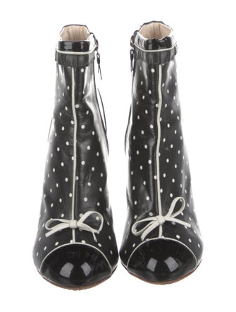 Sophia Webster Patent Leather Polka Dot Print Boots