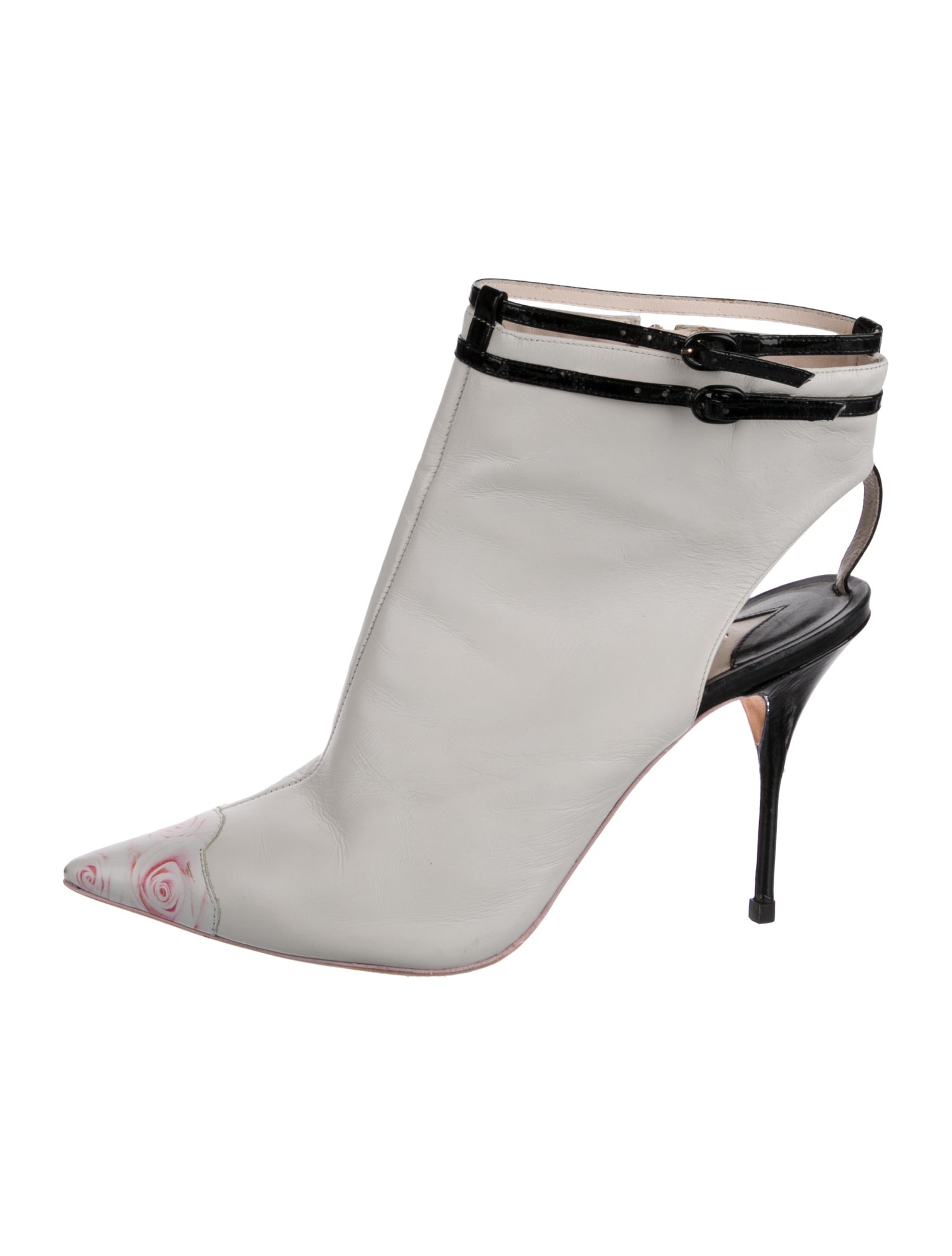 Sophia Webster Leather Colorblock Pattern Boots