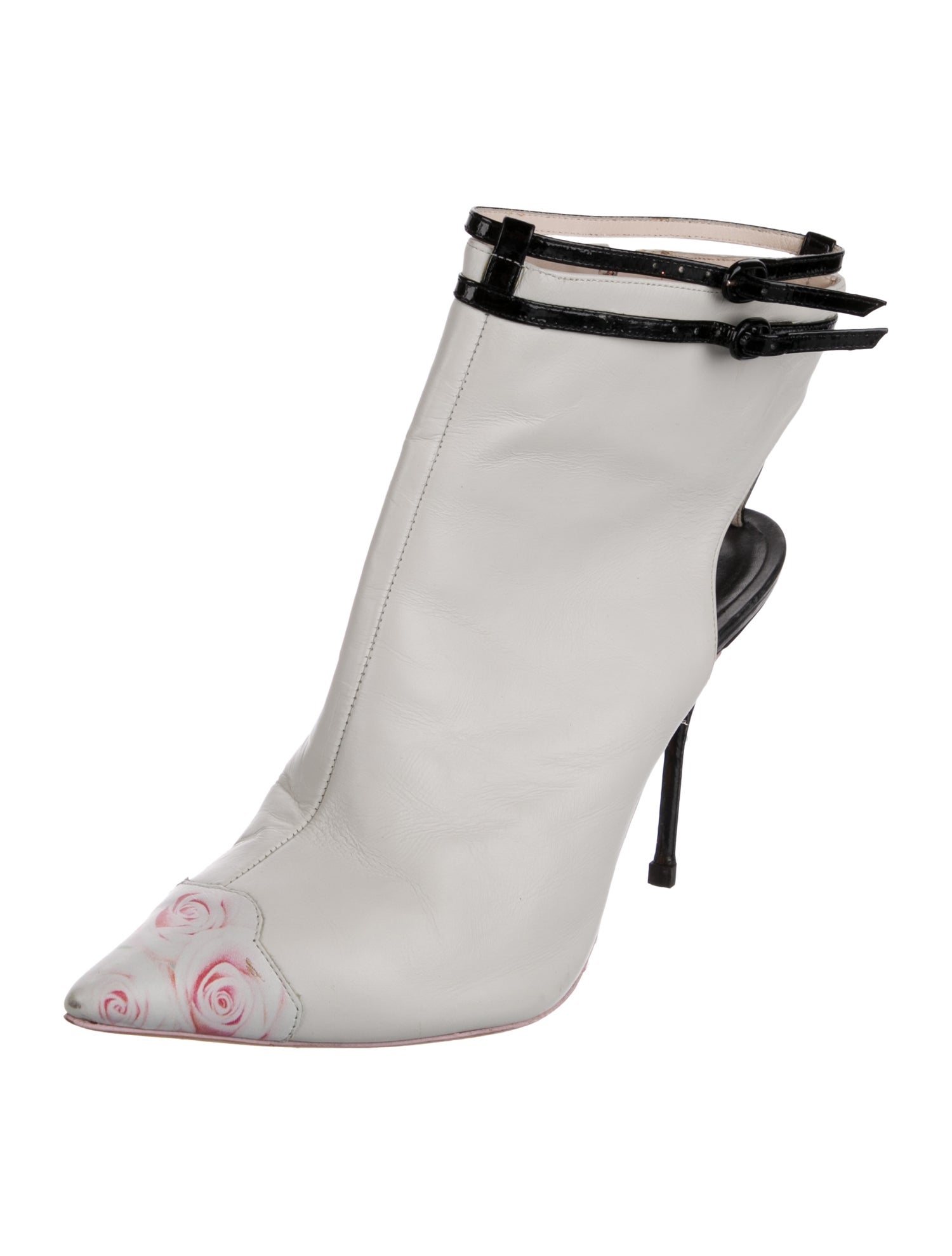 Sophia Webster Leather Colorblock Pattern Boots