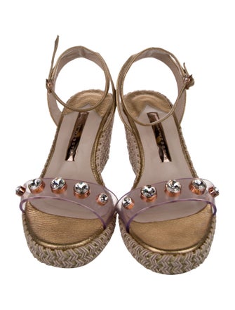 Sophia Webster Leather Printed Espadrilles