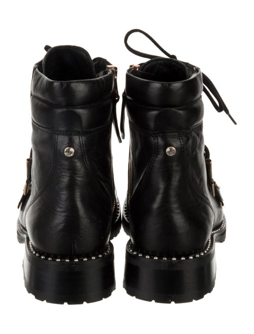 Sophia Webster Leather Crystal Embellishments Combat Boots