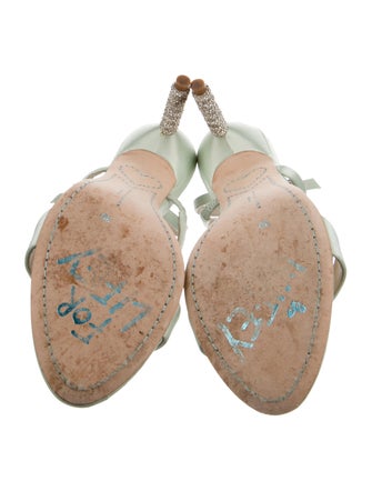 Sophia Webster Satin Crystal Embellishments Sandals