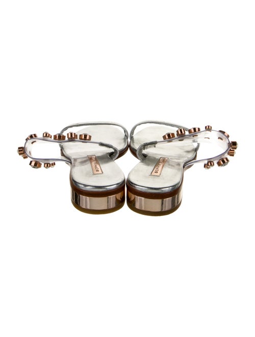 Sophia Webster Patent Leather Crystal Embellishments Slides