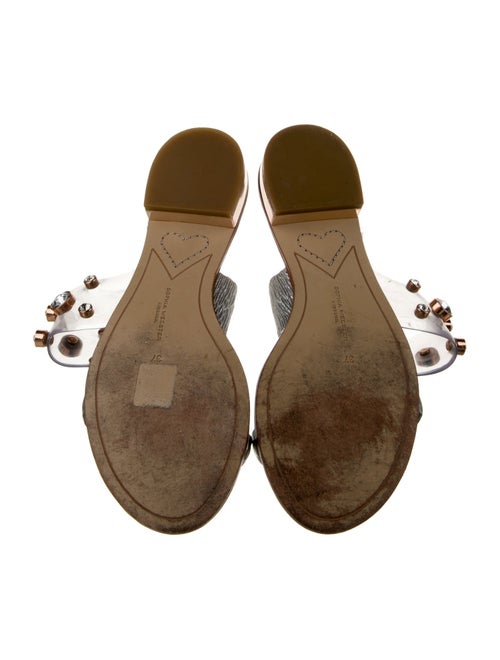 Sophia Webster Patent Leather Crystal Embellishments Slides