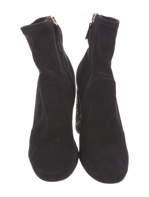 Sophia Webster Suede Crystal Embellishments Sock Boots