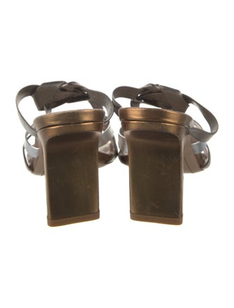 Sophia Webster Leather Colorblock Pattern Slides