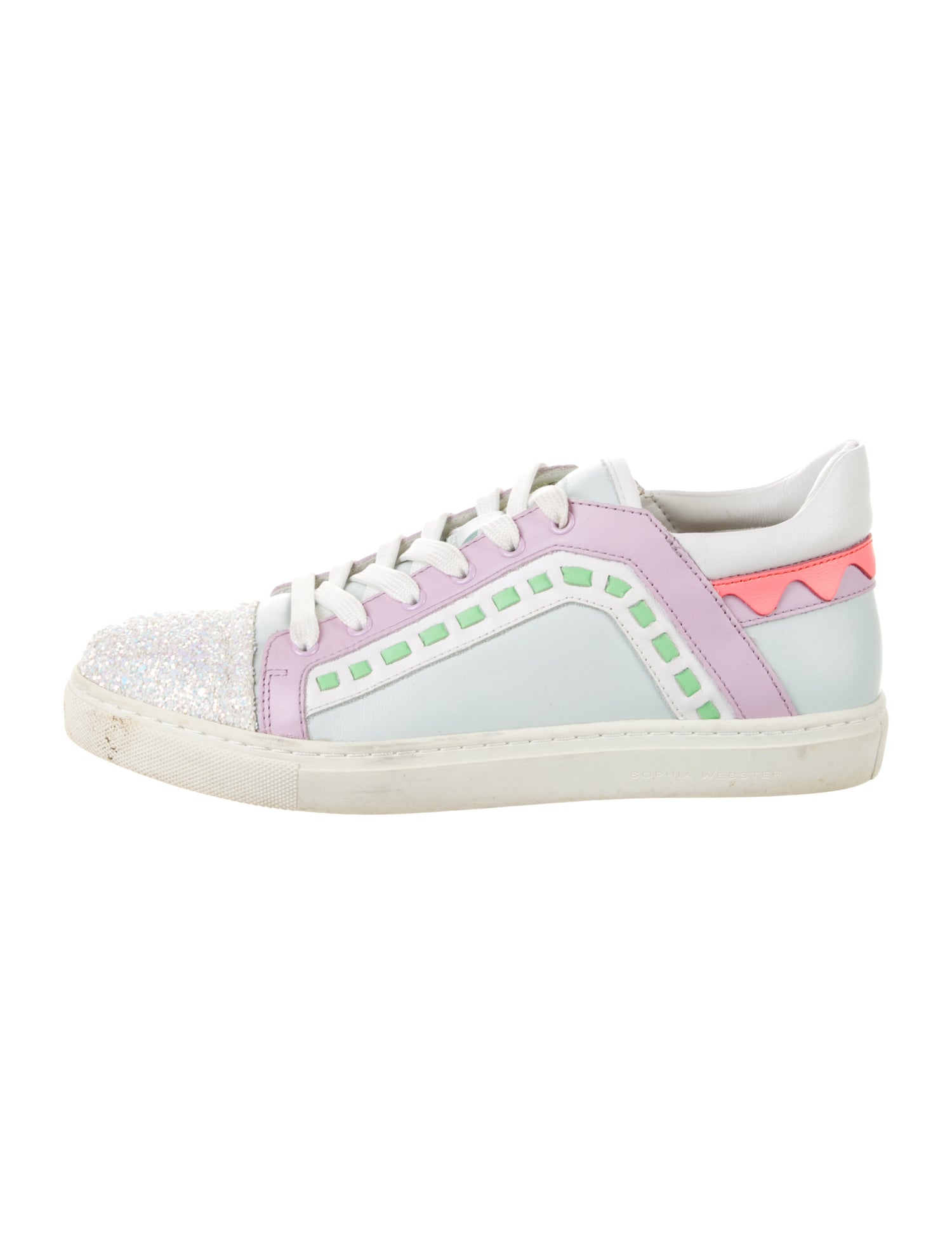 Sophia Webster Leather Printed Sneakers