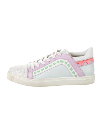 Sophia Webster Leather Printed Sneakers