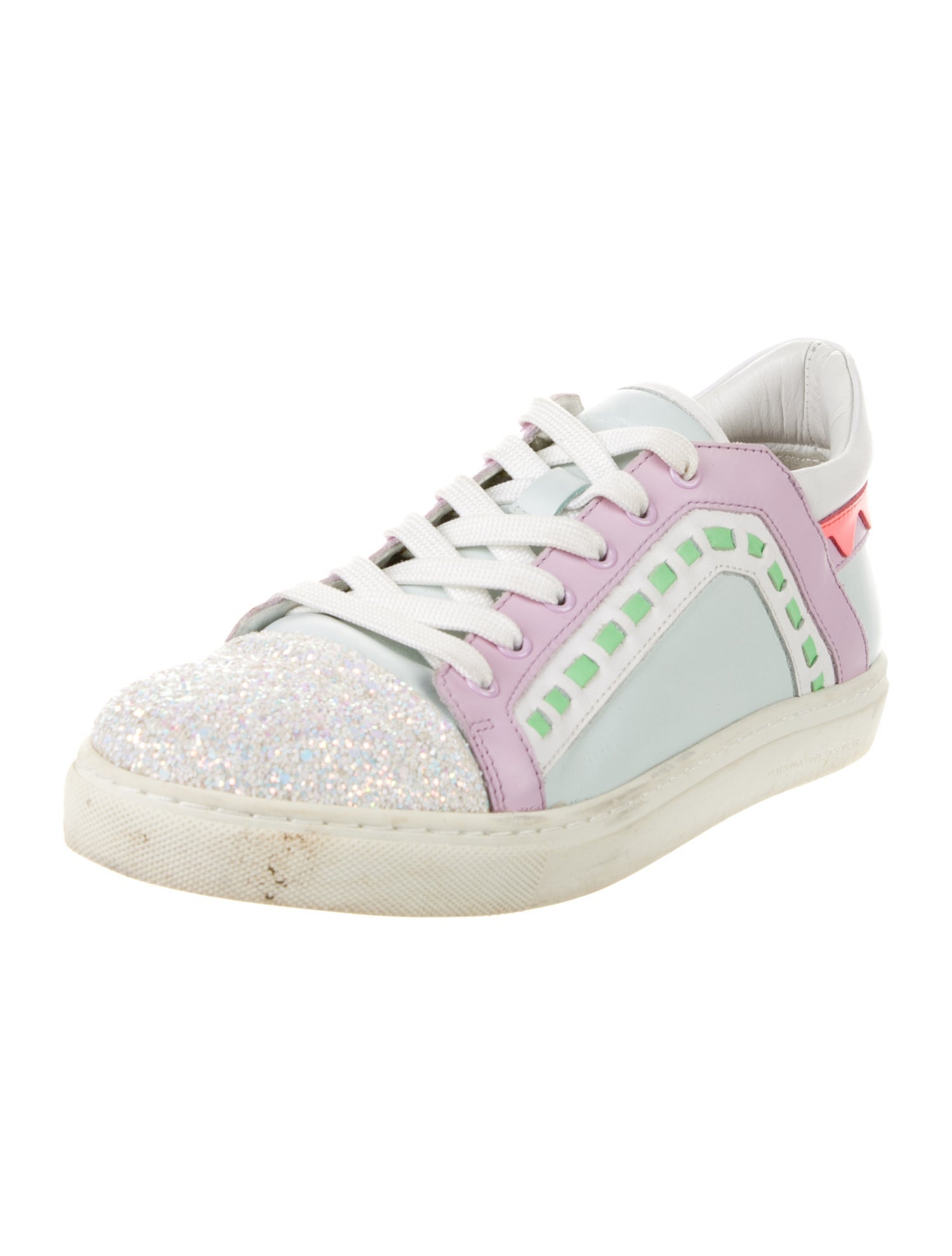 Sophia Webster Leather Printed Sneakers