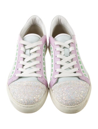 Sophia Webster Leather Printed Sneakers