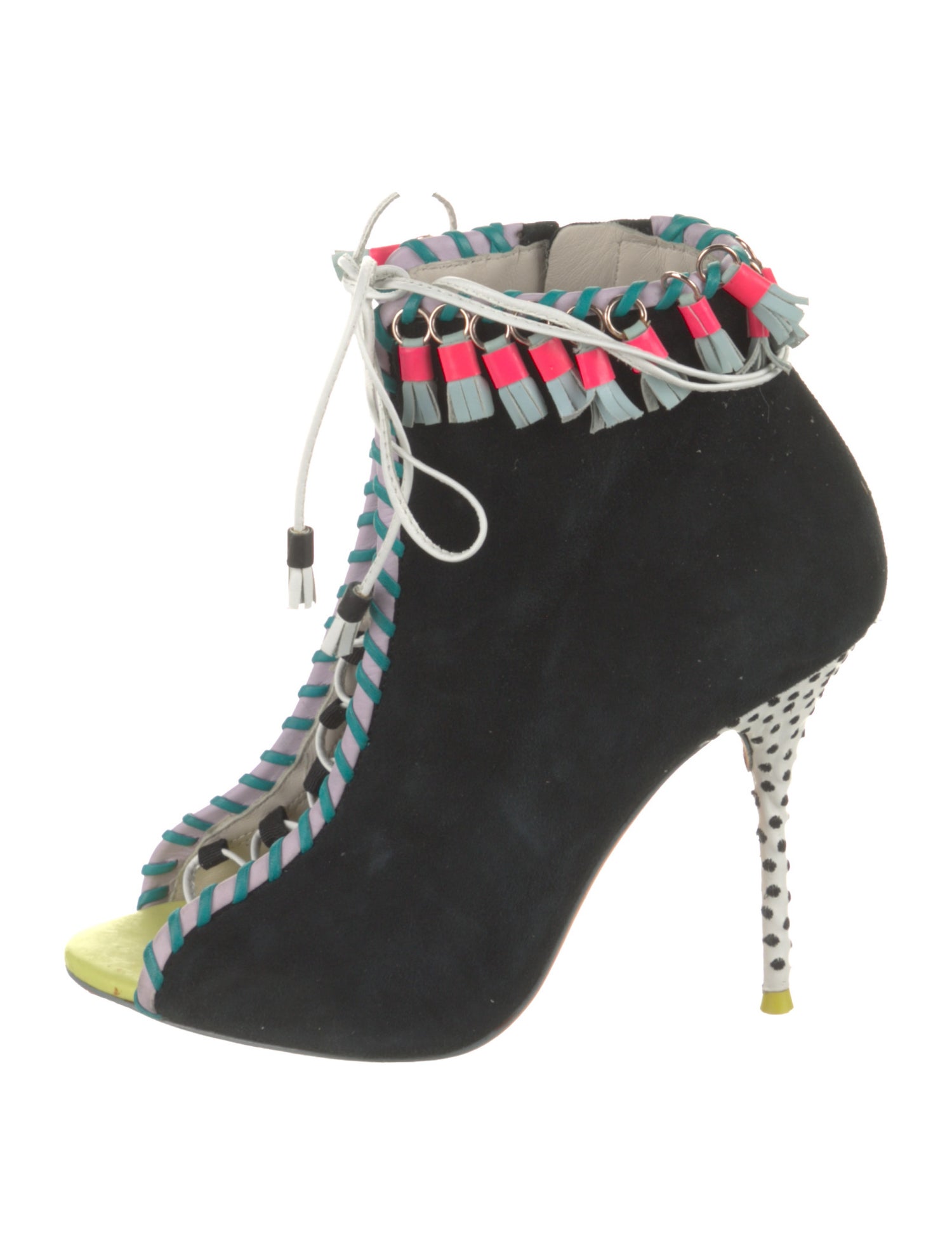 Sophia Webster Suede Printed T-Strap Pumps