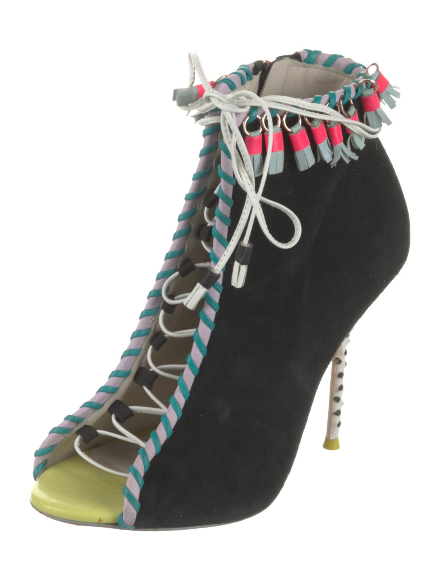 Sophia Webster Suede Printed T-Strap Pumps