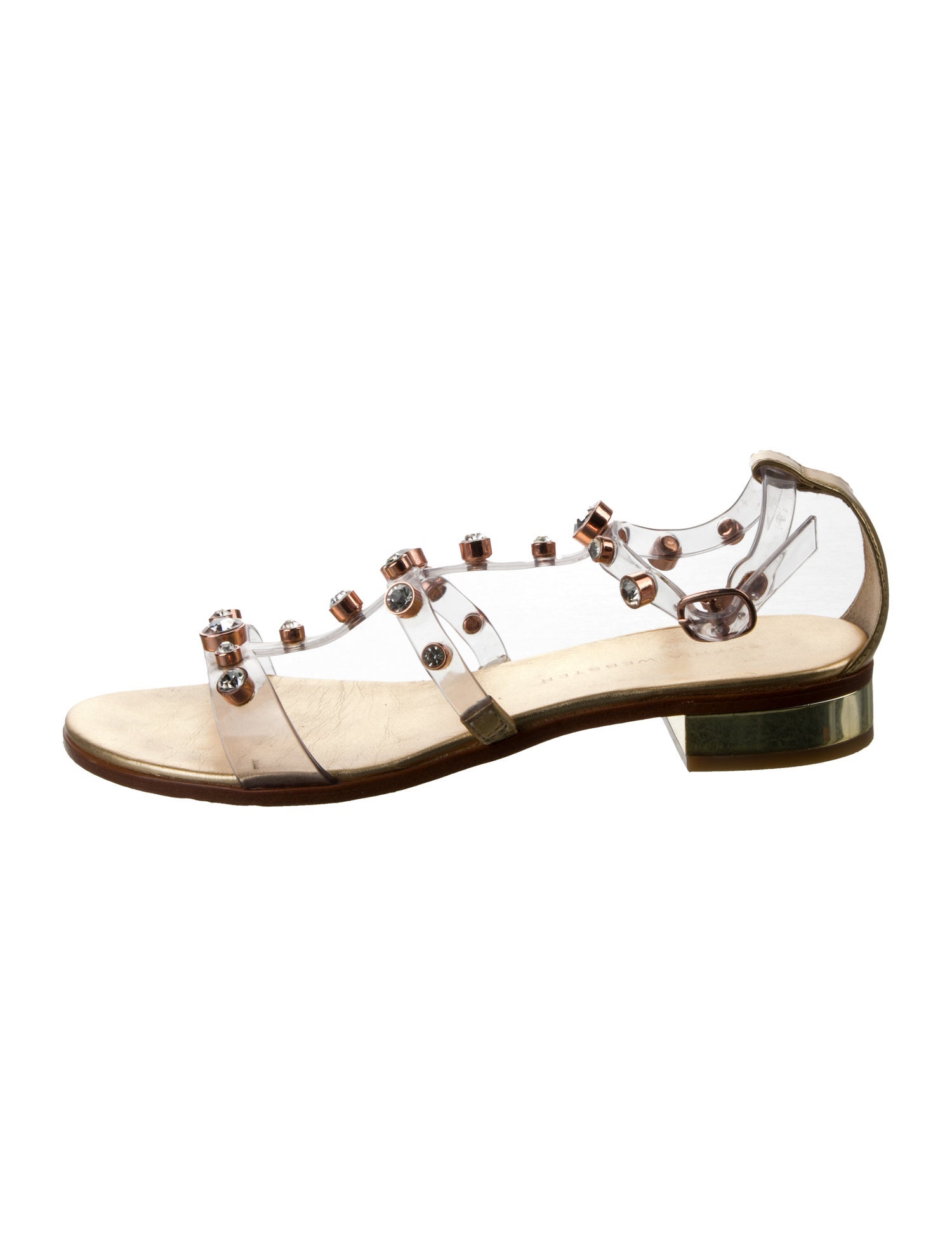 Sophia Webster PVC Crystal Embellishments Slingback Sandals