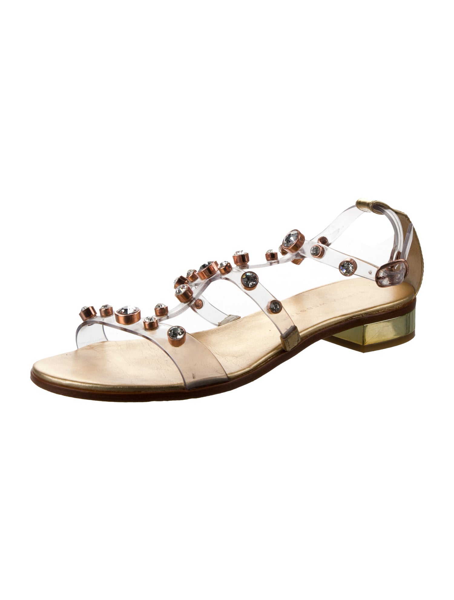 Sophia Webster PVC Crystal Embellishments Slingback Sandals