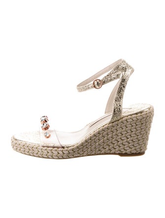 Sophia Webster Leather Crystal Embellishments Espadrilles