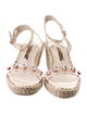 Sophia Webster Leather Crystal Embellishments Espadrilles