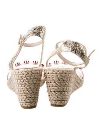 Sophia Webster Leather Crystal Embellishments Espadrilles