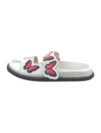 Sophia Webster Leather Graphic Print Slides