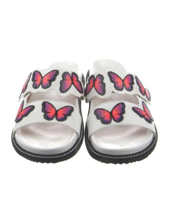 Sophia Webster Leather Graphic Print Slides