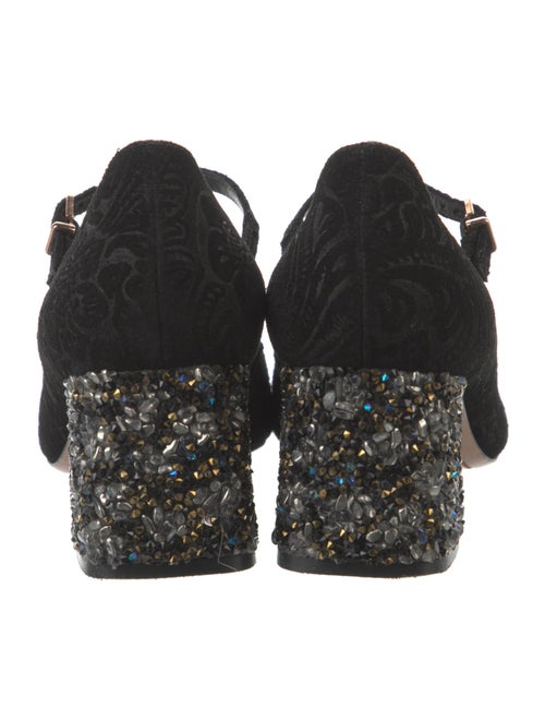 Sophia Webster Suede Crystal Embellishments Pumps