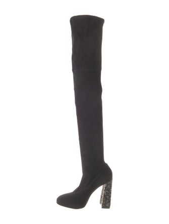 Sophia Webster Suede Sequin Embellishments Sock Boots