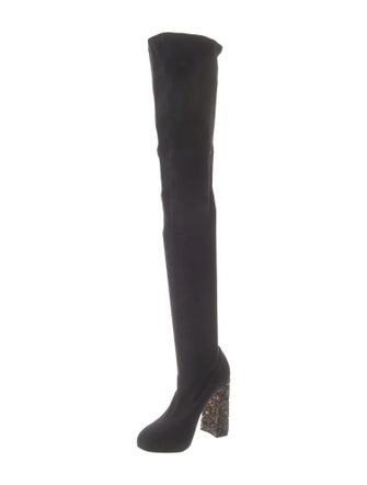 Sophia Webster Suede Sequin Embellishments Sock Boots