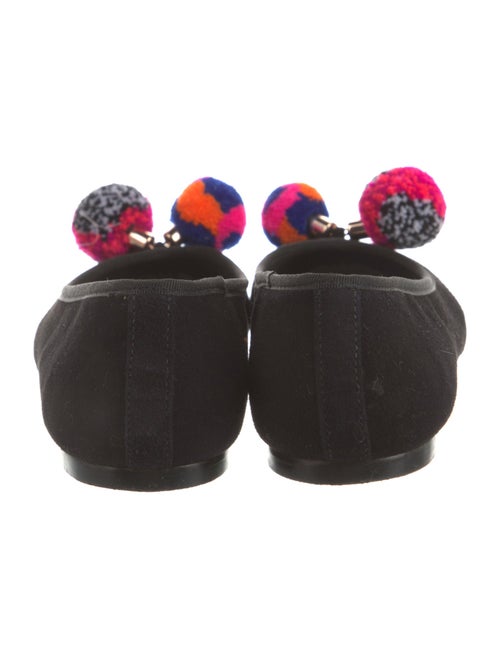 Sophia Webster Suede Pom-Pom Embellishments Flats