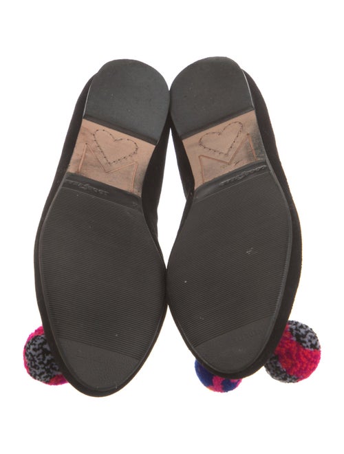 Sophia Webster Suede Pom-Pom Embellishments Flats