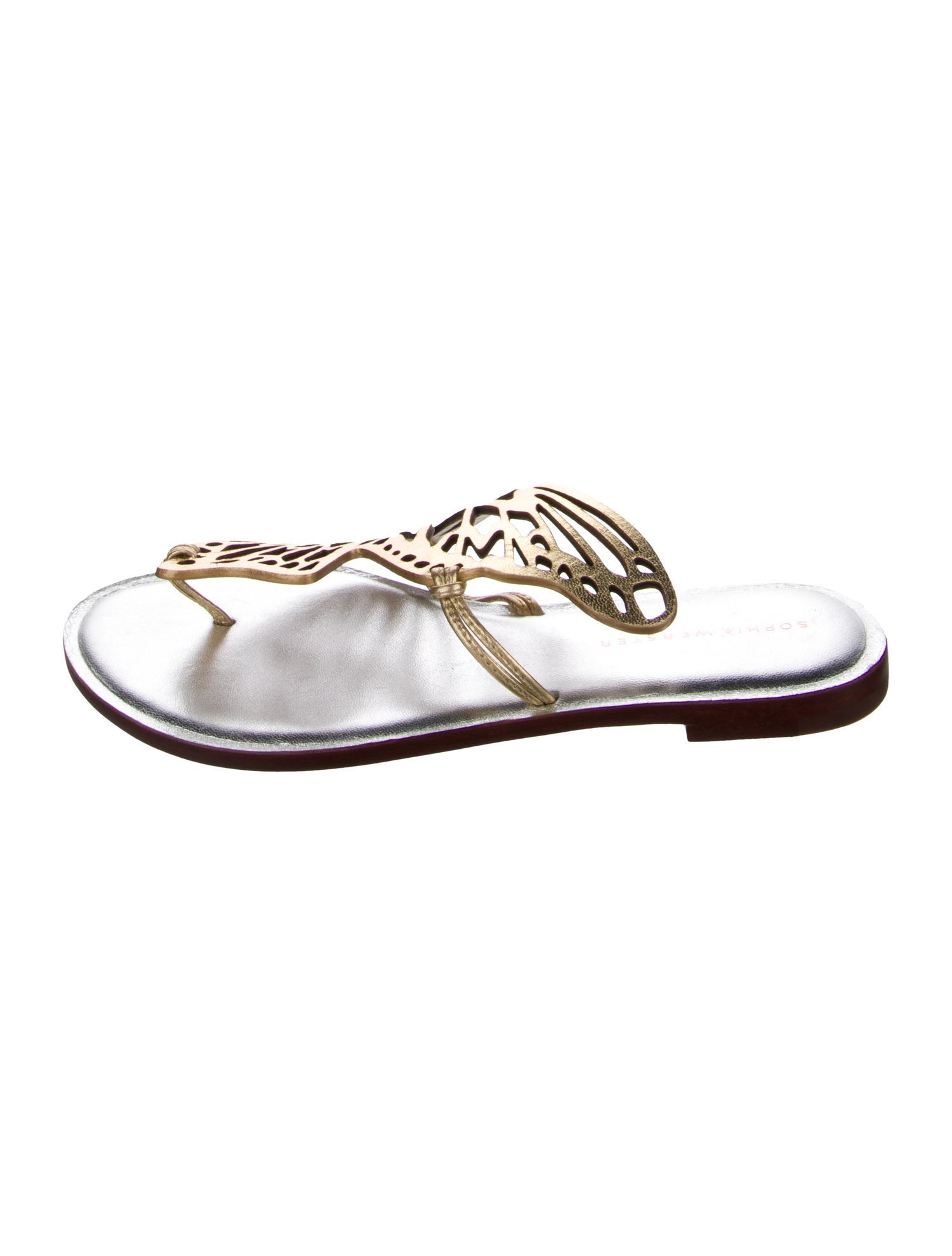 Sophia Webster Leather Lasercut Accents Slides