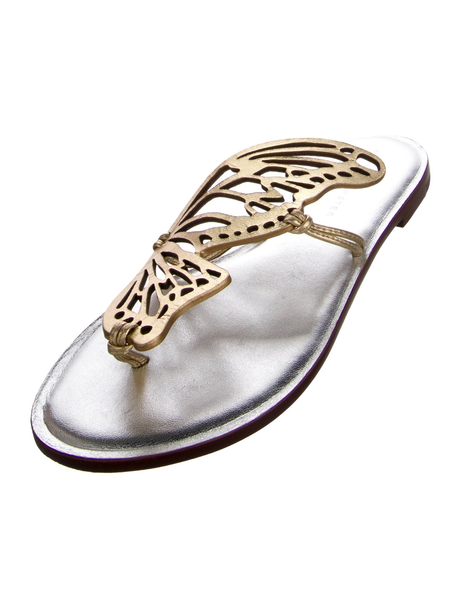 Sophia Webster Leather Lasercut Accents Slides