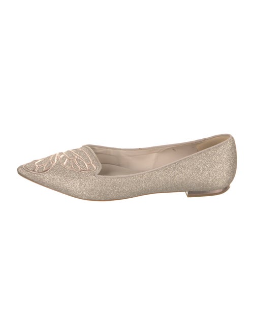Sophia Webster Glitter Embroidered Accent Flats